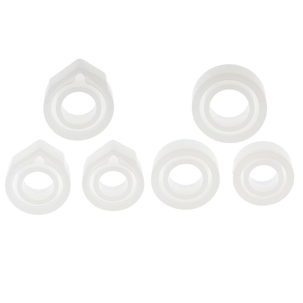 6 Pieces Mixed Size Silicone Ring Mold Jewelry Making Craft DIY Mould Tool