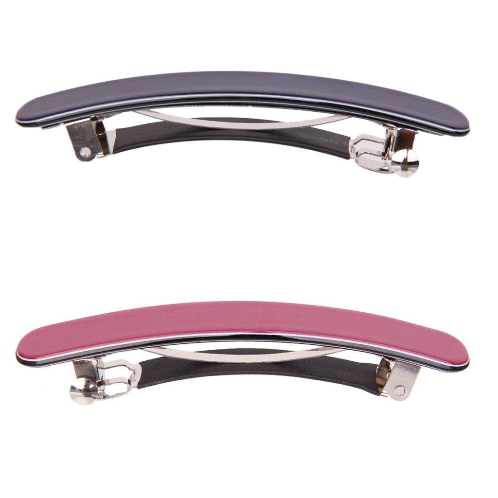 2Pcs Women Acrylic Hair Clip Barrette Hairpin Accessory Royal Blue Hot pink