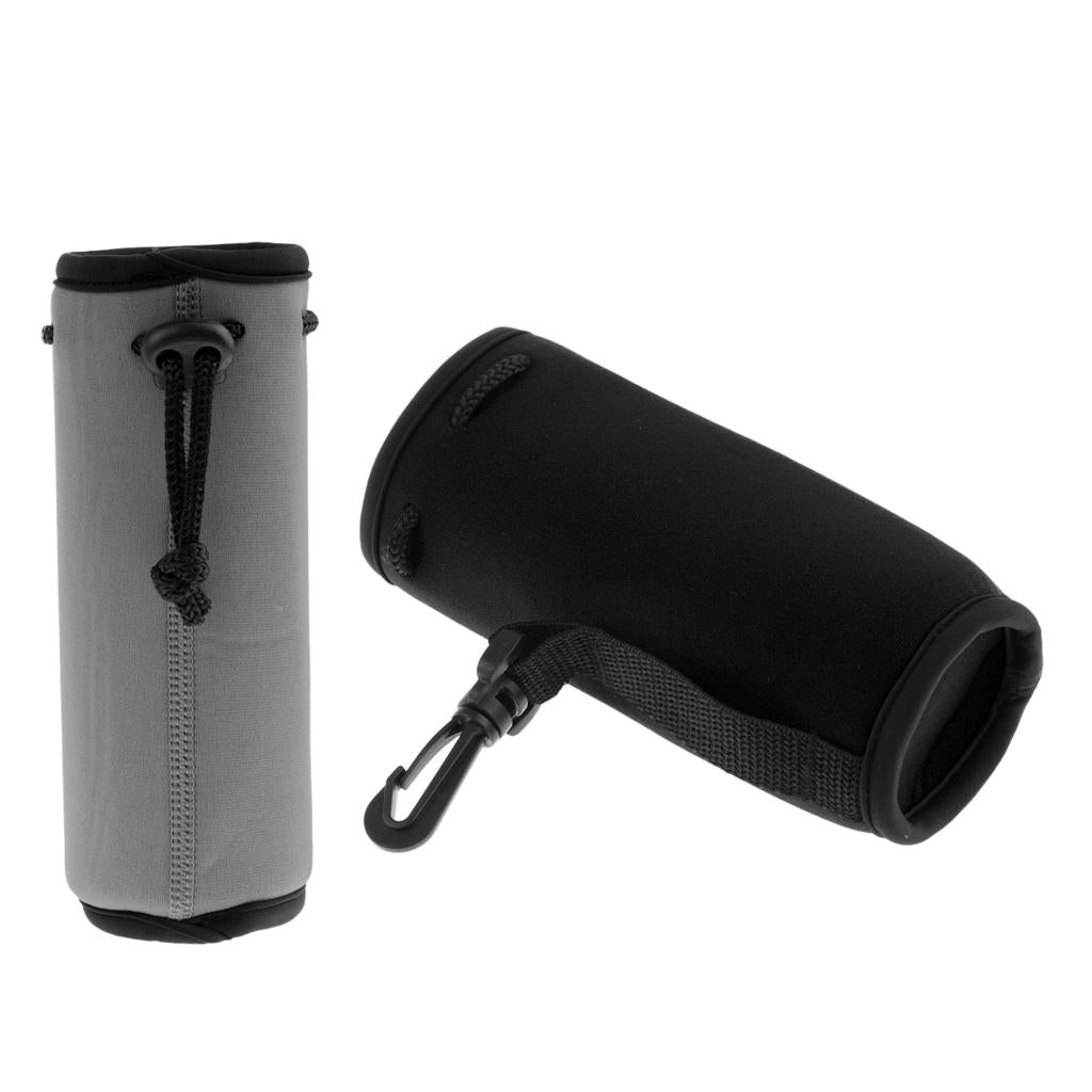 2 Pieces Neoprene Insulated Sport Water Bottle Cover Pouch Sleeve Bag Holder