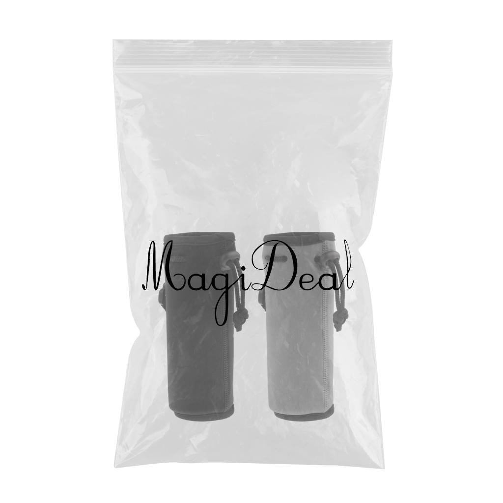 2 Pieces Neoprene Insulated Sport Water Bottle Cover Pouch Sleeve Bag Holder