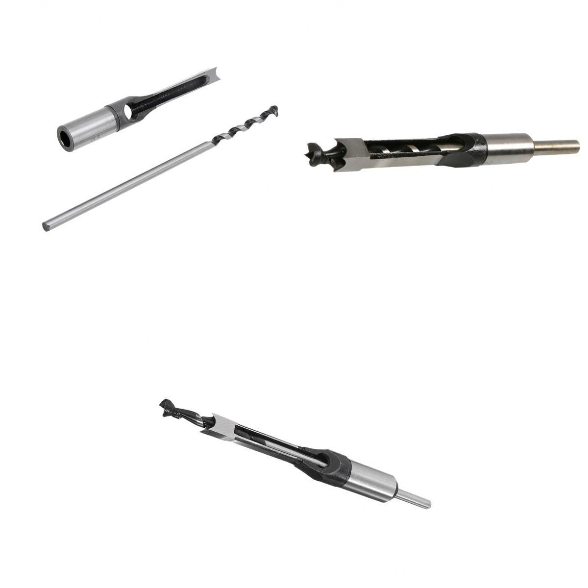 3 Set Square Drill Bit Mortising Chisel Woodworking 10mm 12mm 16mm