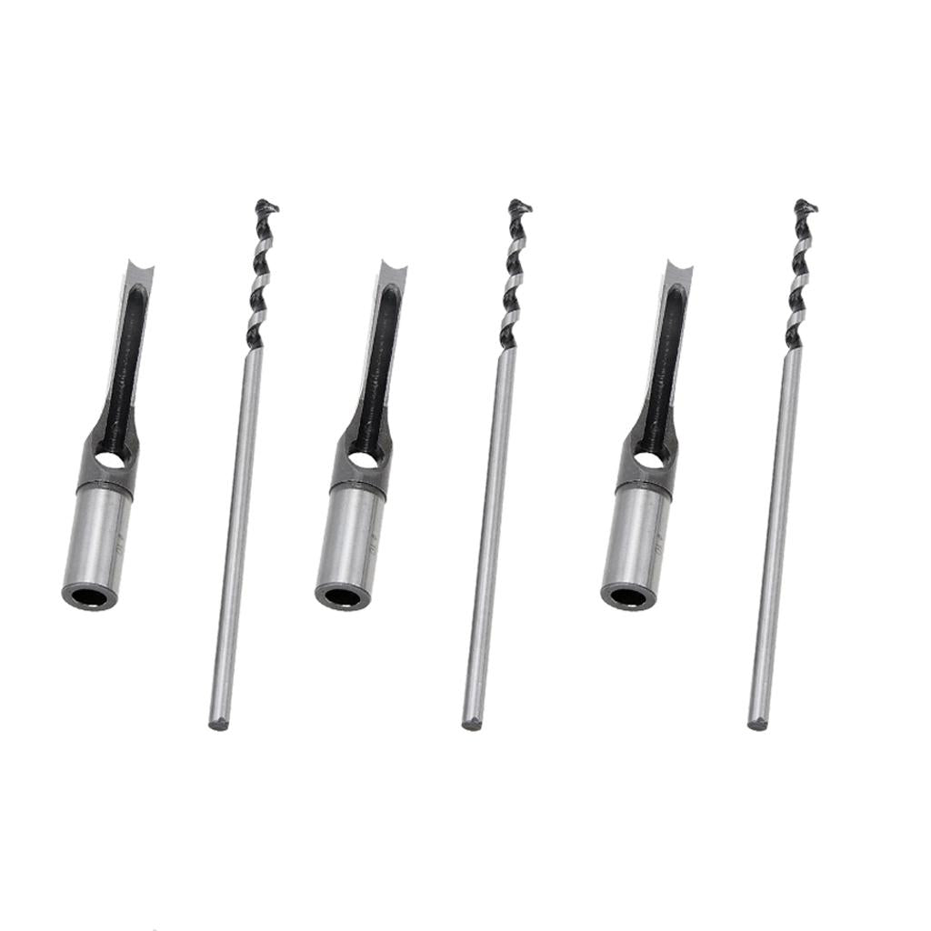 3 Set Square Drill Bit Mortising Chisel Woodworking 10mm 12mm 16mm