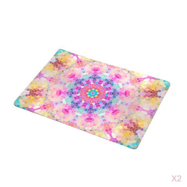 2Pcs Indoor Door Mat Non Slip Boho Rug Latex Backing Shoe Scraper 40x60cm 9