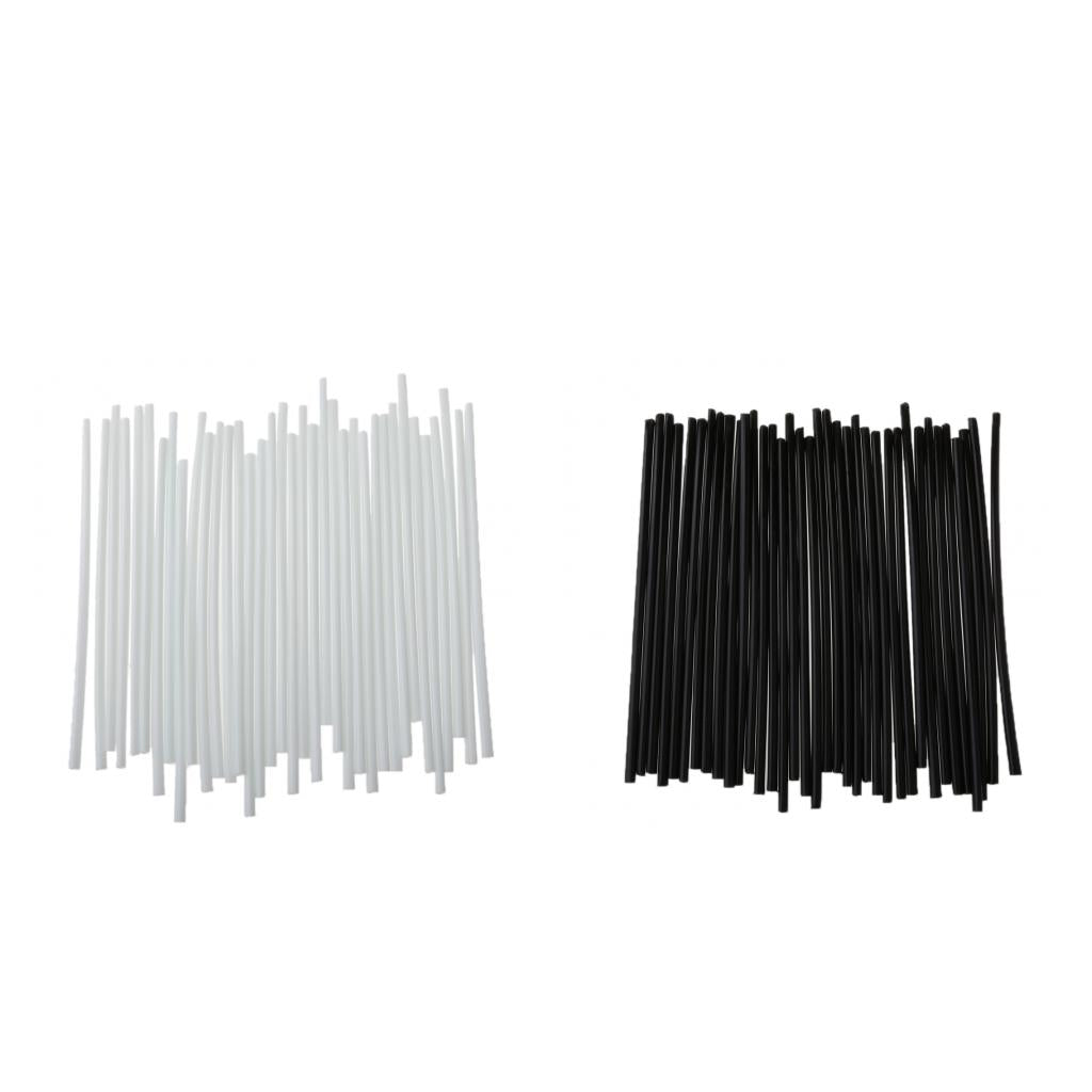 2 Pack Universal Motocross Wheel Rim Spoke Wraps Skins Cover Black/White