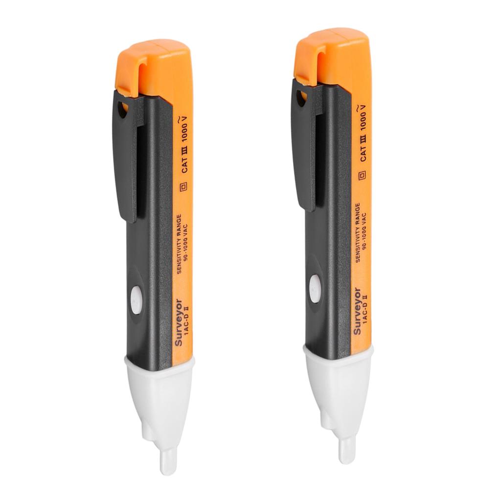 2Pcs AC 90V-1000V Voltage Tester Detector Pencil Multifunction Test Pen LED
