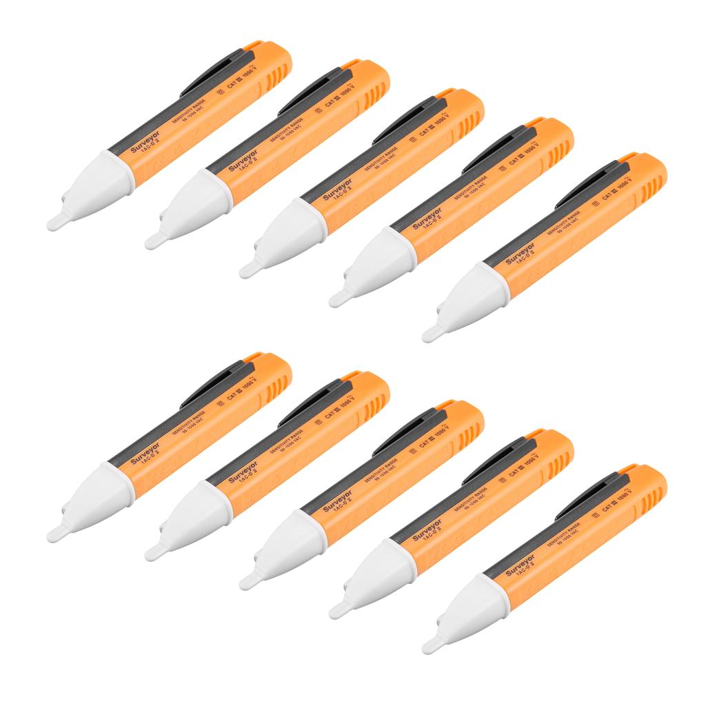 10Pcs AC 90V-1000V Voltage Tester Detector Pencil Multifunction Test Pen LED