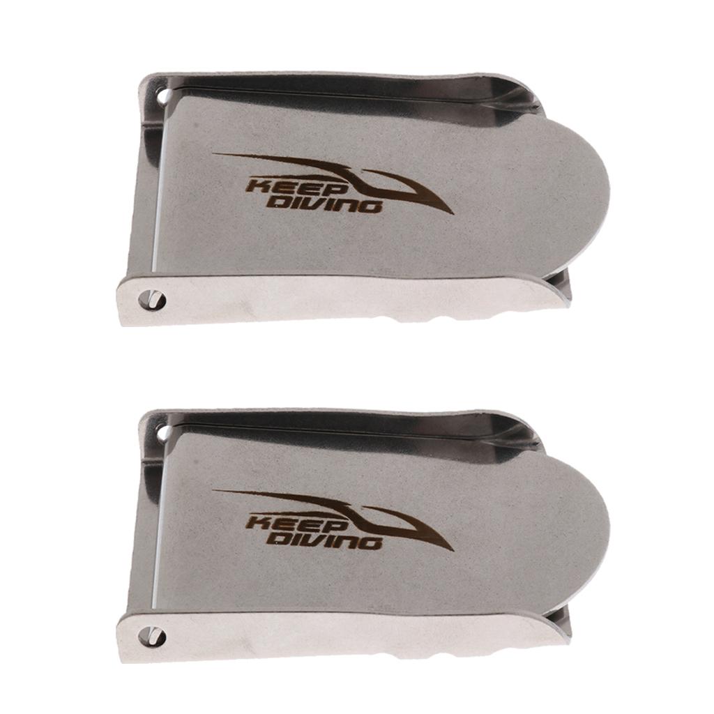2x Snorkeling Underwater Diving 304 Stainless Steel Weight Belt Buckle