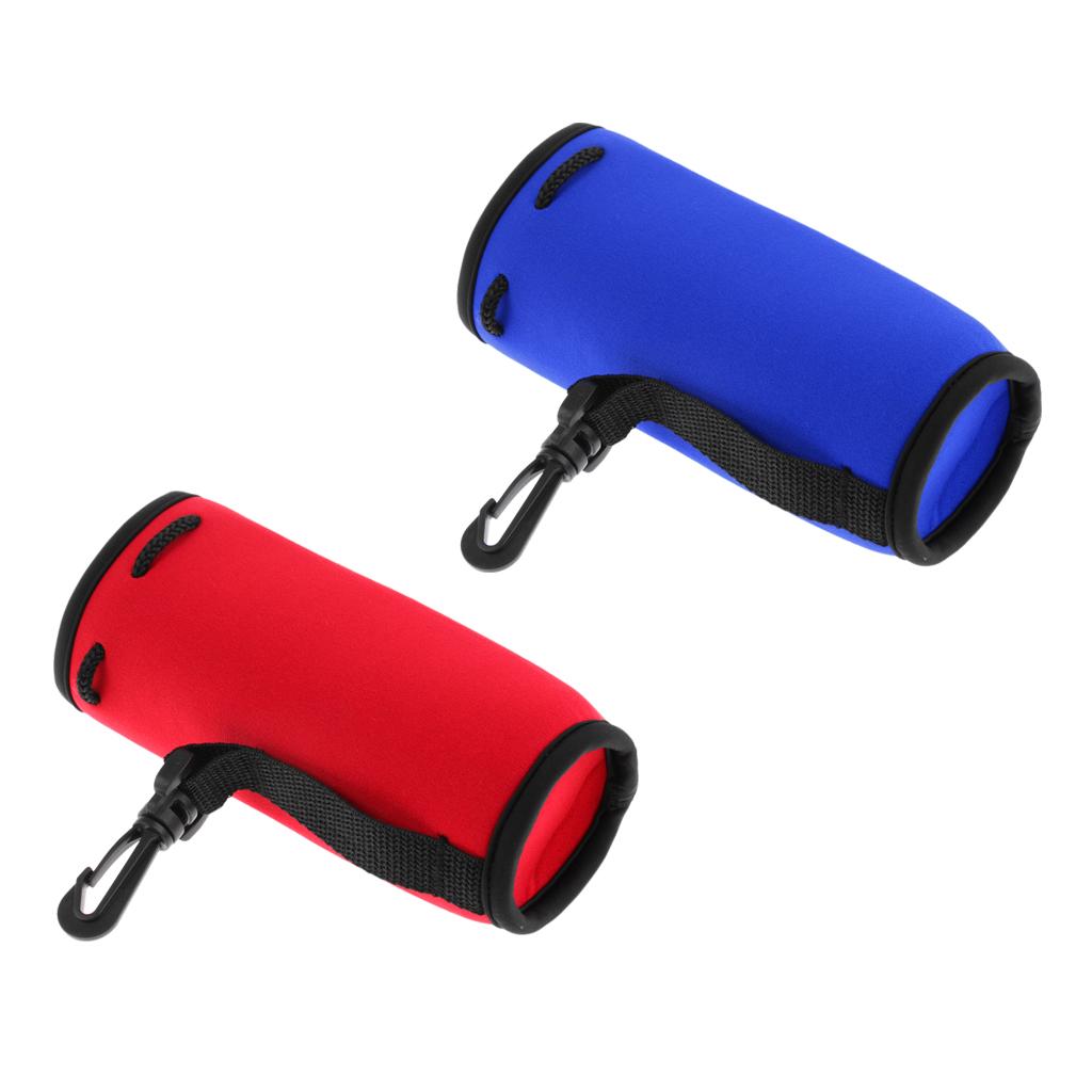 2x Neoprene Sport Water Bottle Holder Sleeve for Camping Hiking Backpacking