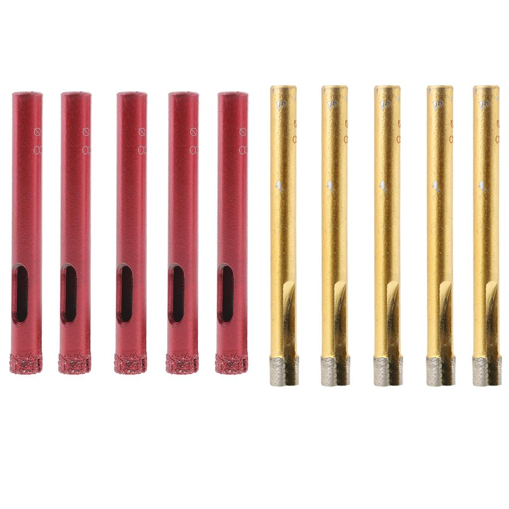10x Diamond Holesaw Tile Ceramic Glass Slate Porcelain Marble Drill Bits 8mm