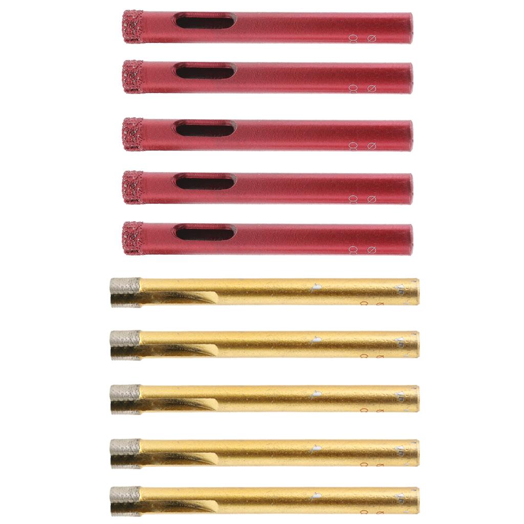 10x Diamond Holesaw Tile Ceramic Glass Slate Porcelain Marble Drill Bits 8mm