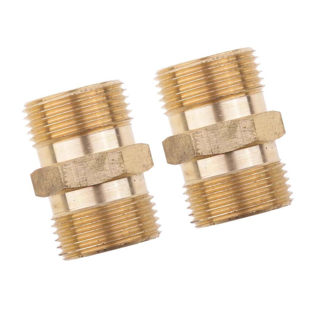 2Pcs M22x1.5mm Hole Socket Pressure Washer Brass Quick Connect Fitting 15mm