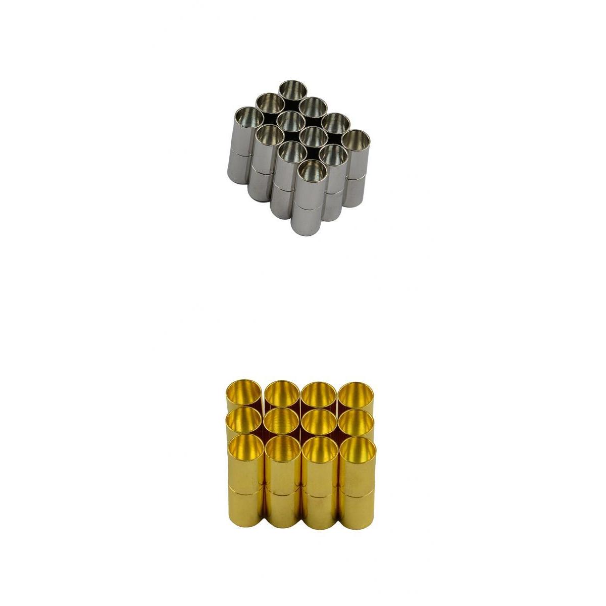 24 Sets Silver and Gold plated Leather Kumihimo Magnetic Clasp Jewelry DIY