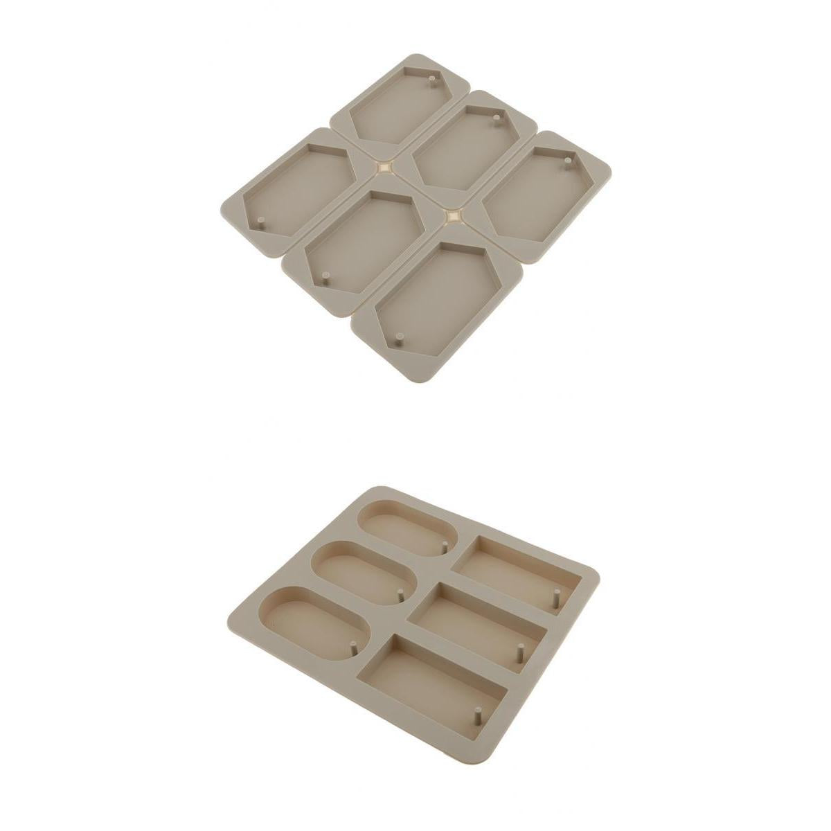 2 Pieces 6Cavity Silicone Aroma Wax Tablet Mold Wax Soap Candle Making Mould