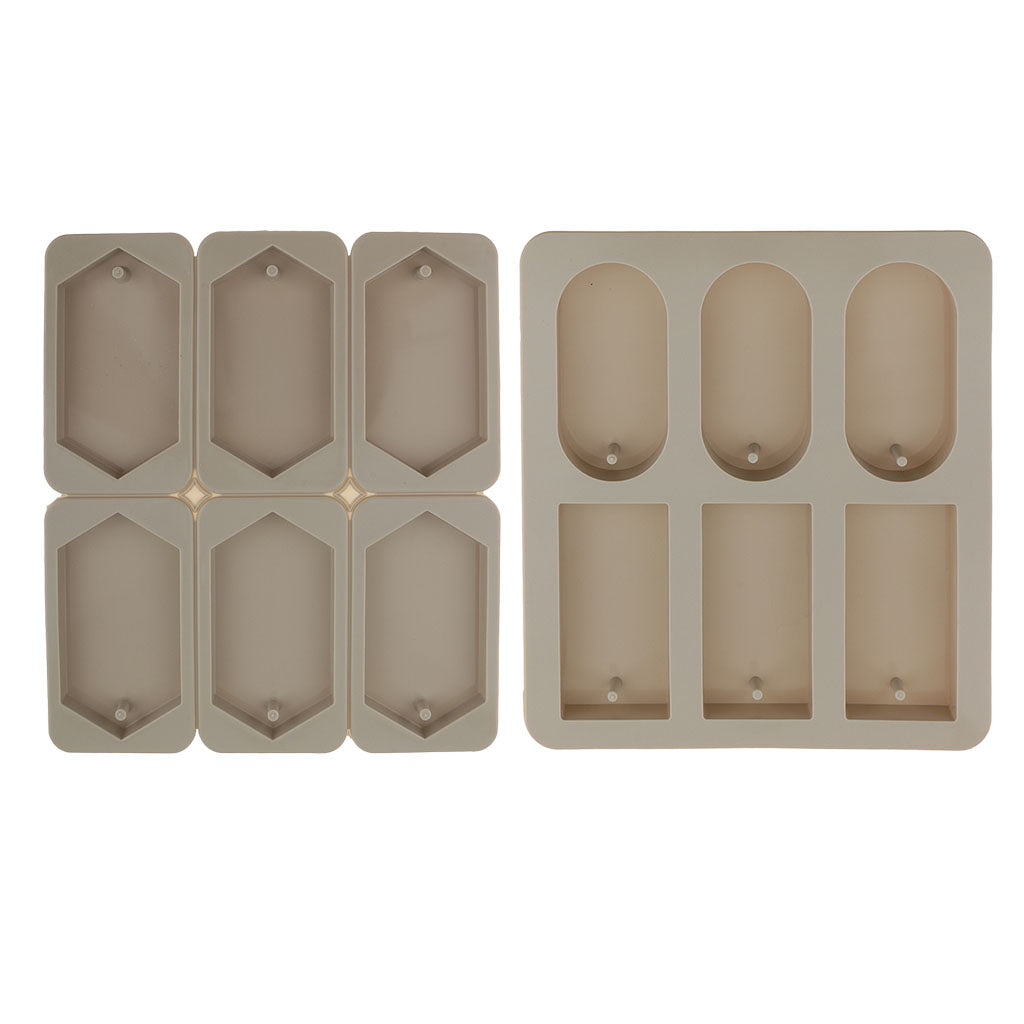 2 Pieces 6Cavity Silicone Aroma Wax Tablet Mold Wax Soap Candle Making Mould