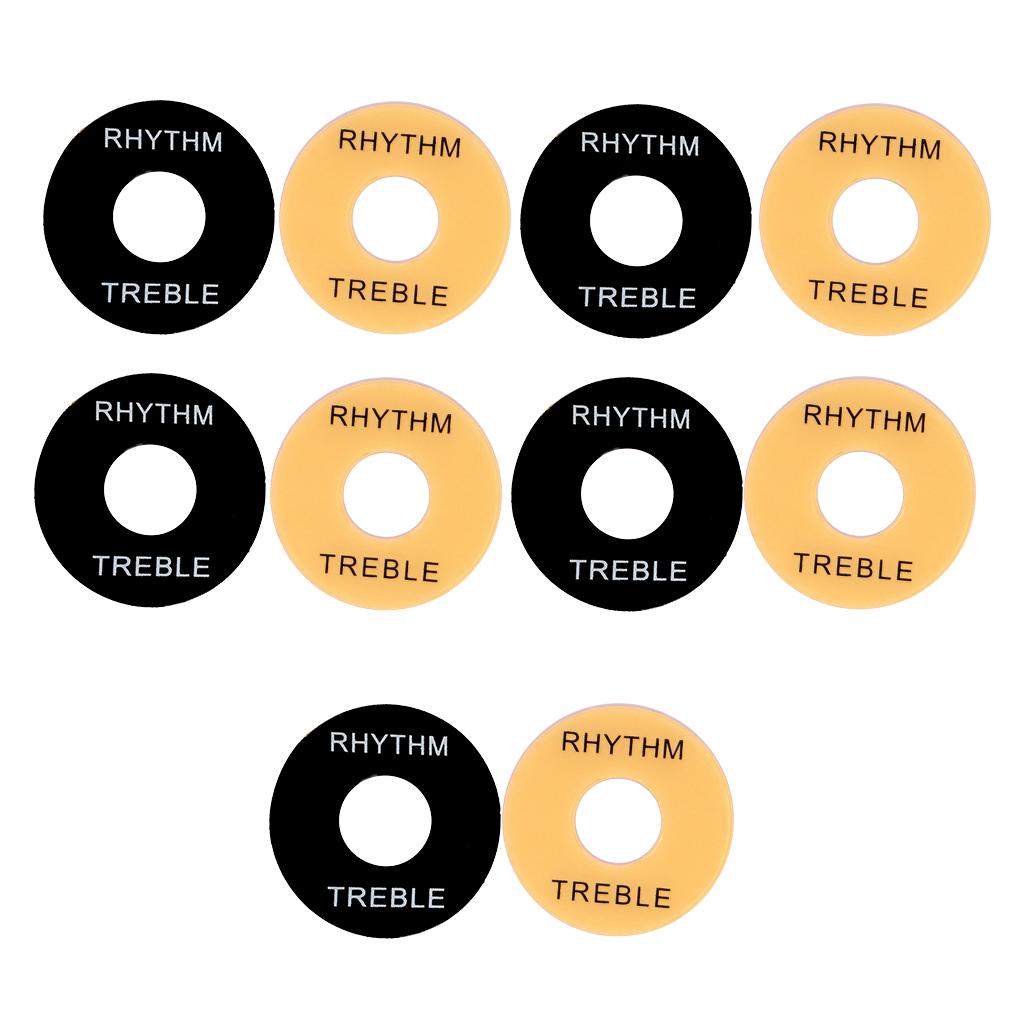 10 Pieces 3-way Switch Plate Washer Rythm Treble Ring for LP EPI Guitar