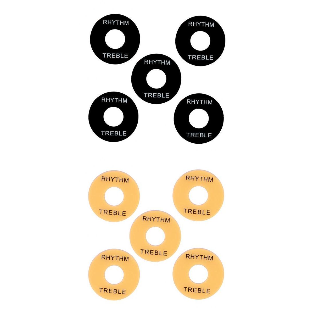 10 Pieces 3-way Switch Plate Washer Rythm Treble Ring for LP EPI Guitar