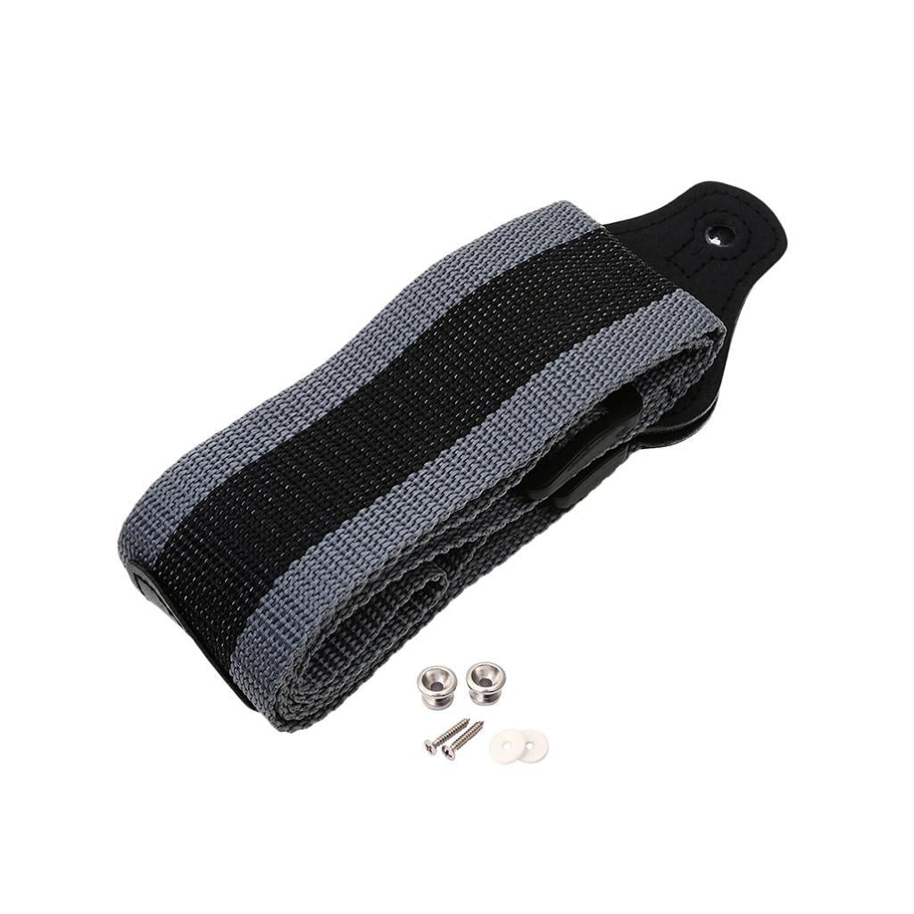 Acoustic Electric Guitar Strap with 3 Picks Holder&2pcs Strap Lock Button