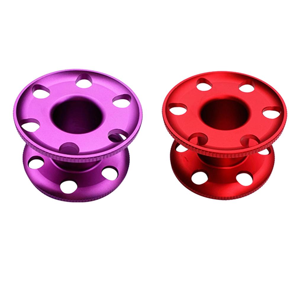 2Pcs Aluminum Scuba Diving Dive Finger Spool Snorkeling Guide Line Reel Pool