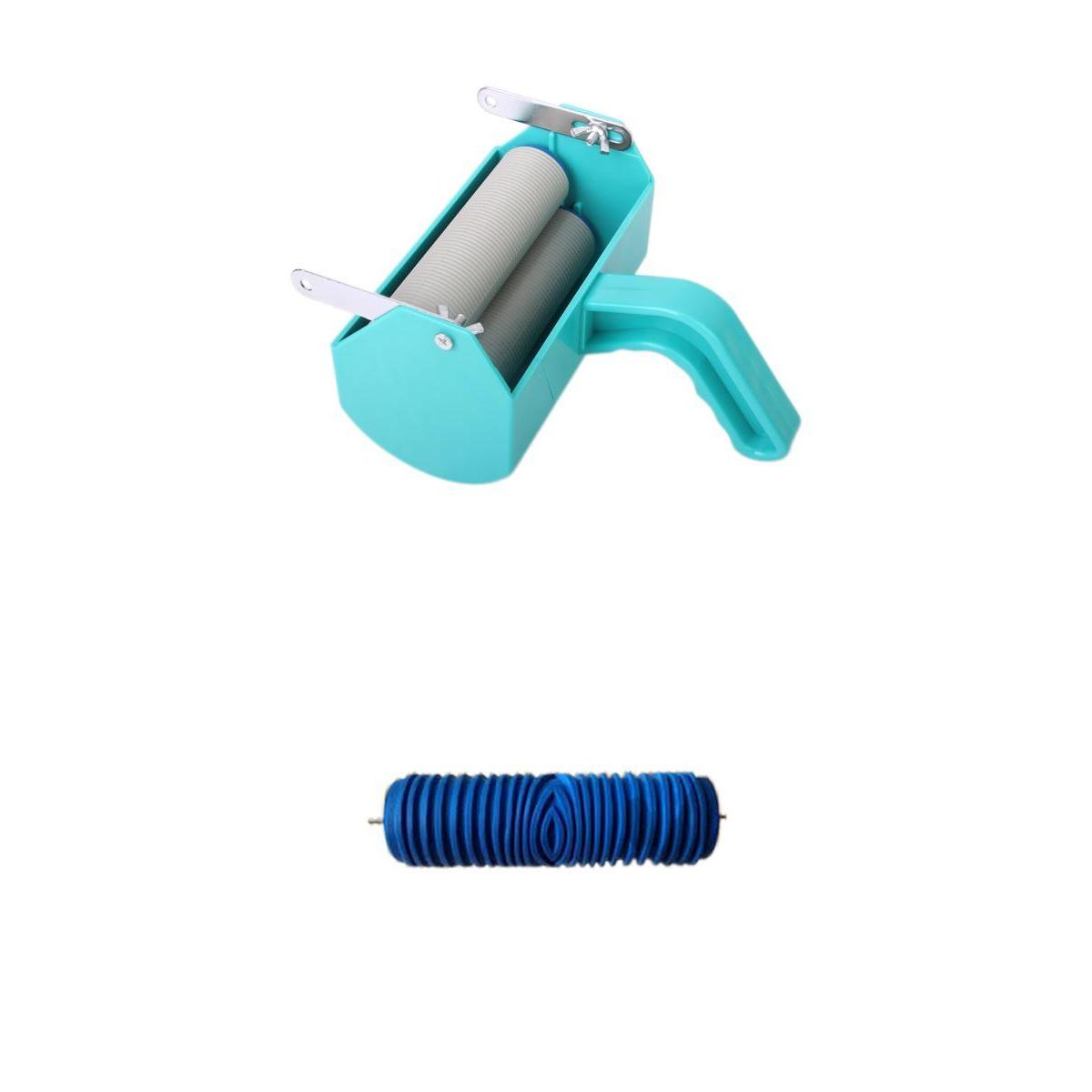 7'' Embossed Pattern Painting Roller Brush DIY Wall Decor + Painting Machine