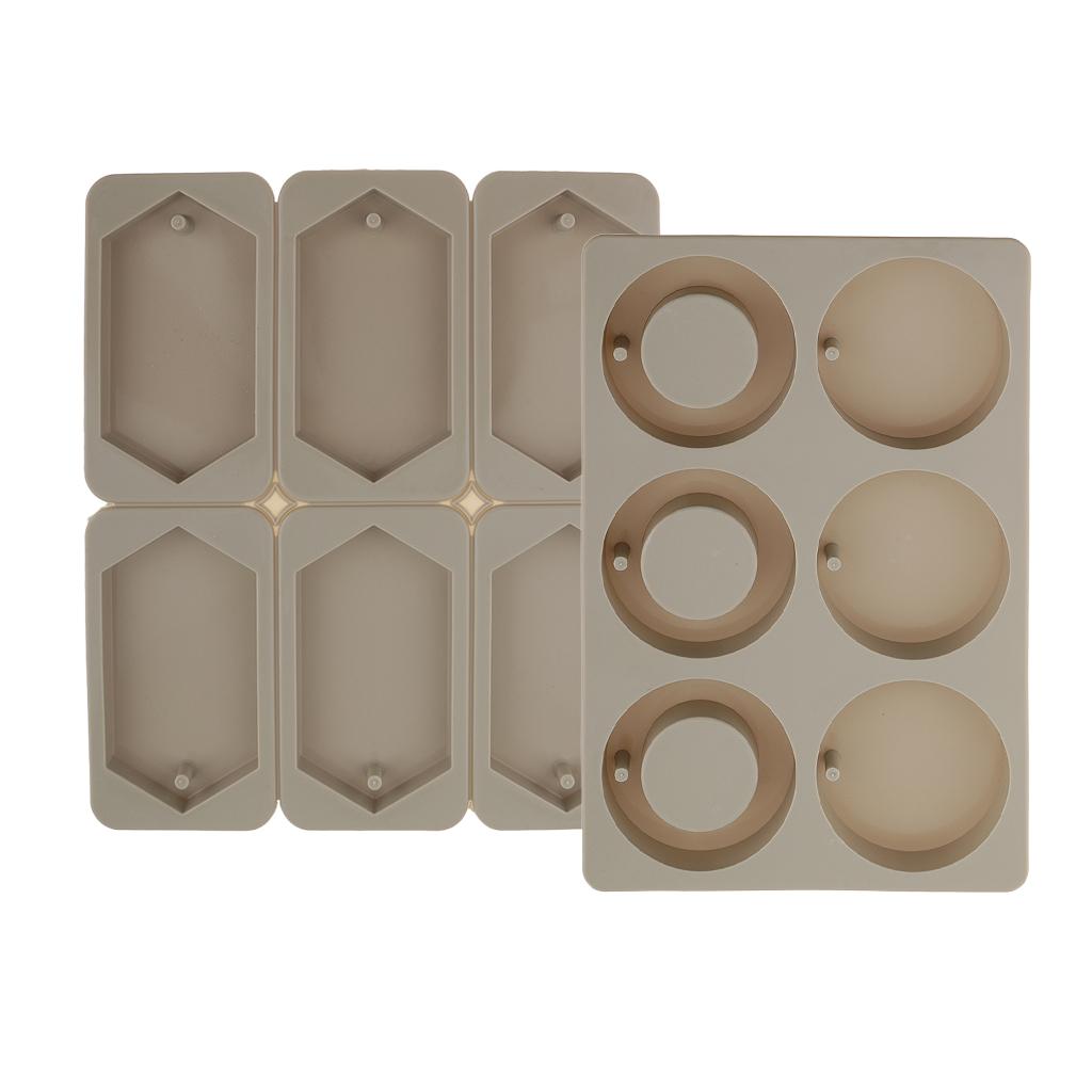 2 Pieces Silicone Resin Casting Wax Tablet Mold Wax Soap Candle Making Mould