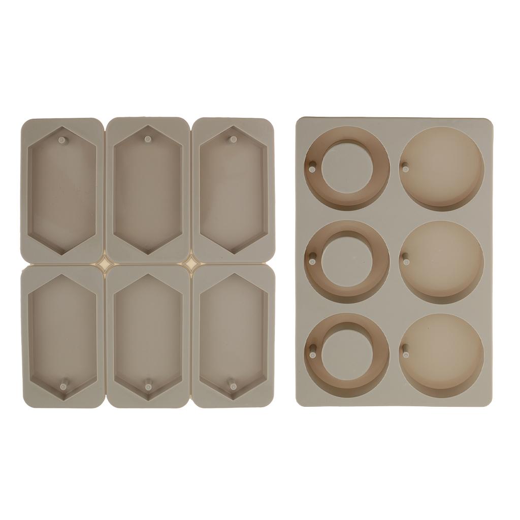 2 Pieces Silicone Resin Casting Wax Tablet Mold Wax Soap Candle Making Mould