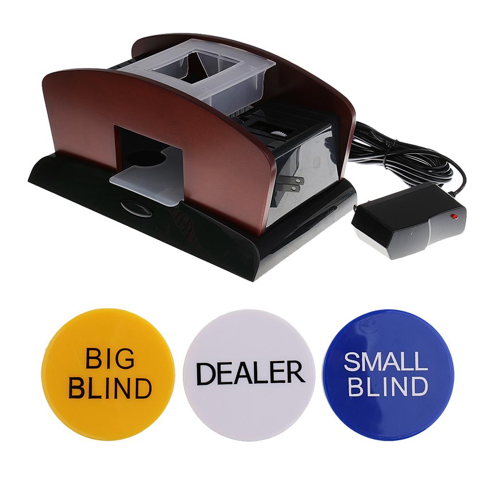 2 Deck Wood Card Shuffler Double Use Shuffling Machine w/ Dealer #2