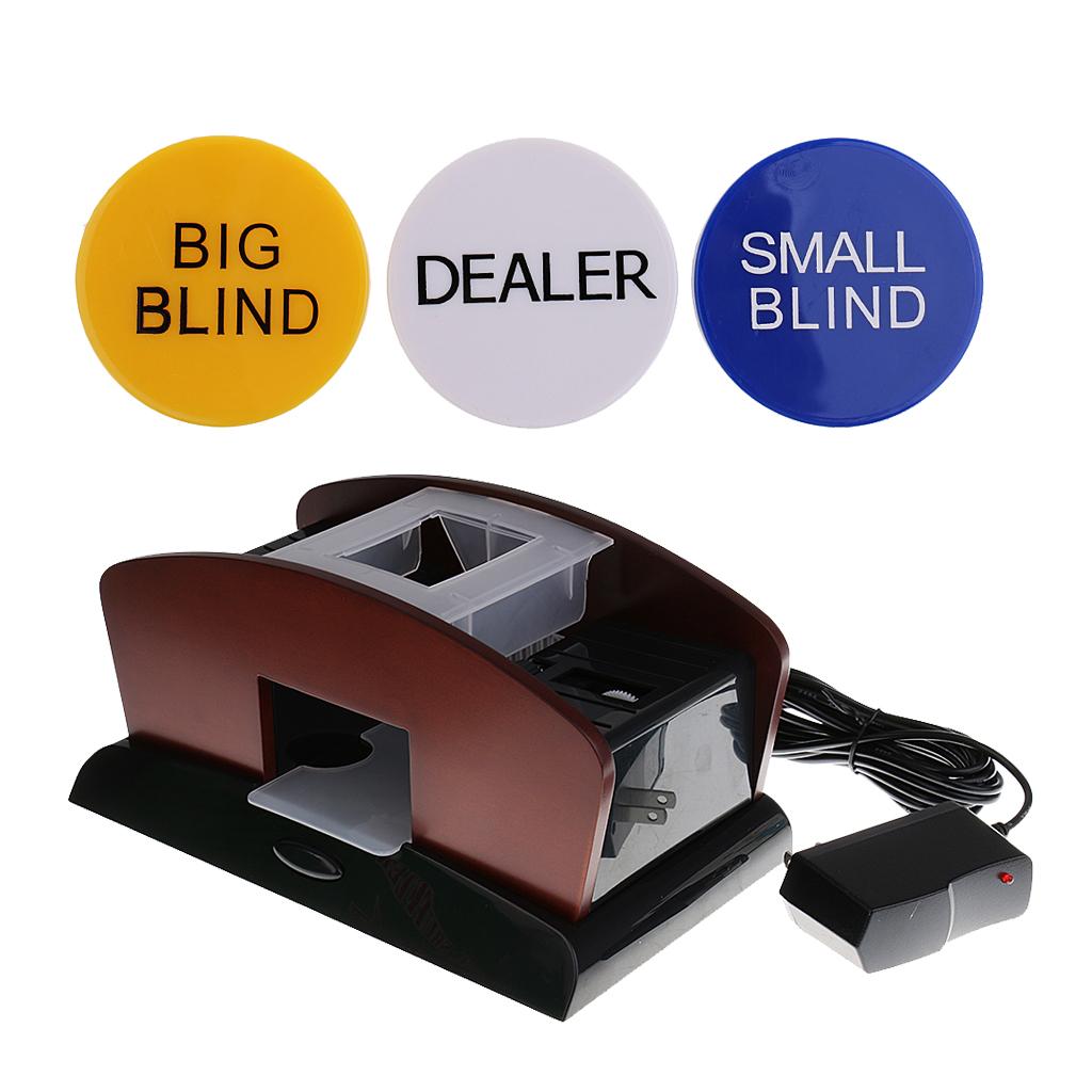 2 Deck Wood Card Shuffler Double Use Shuffling Machine w/ Dealer #2
