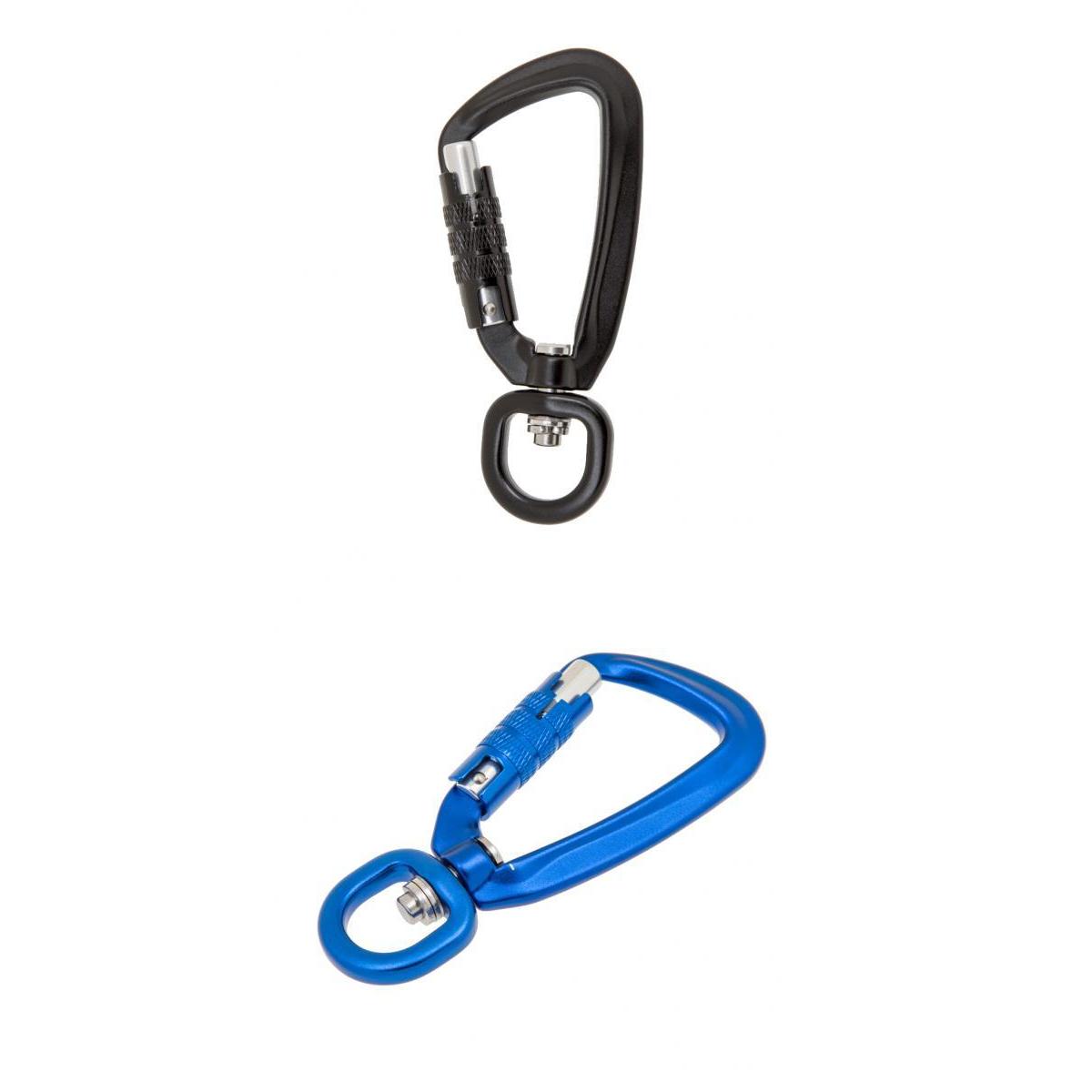 2pcs 500KG Auto Locking Carabiner Rotating Ring Outdoor Keychain Hook