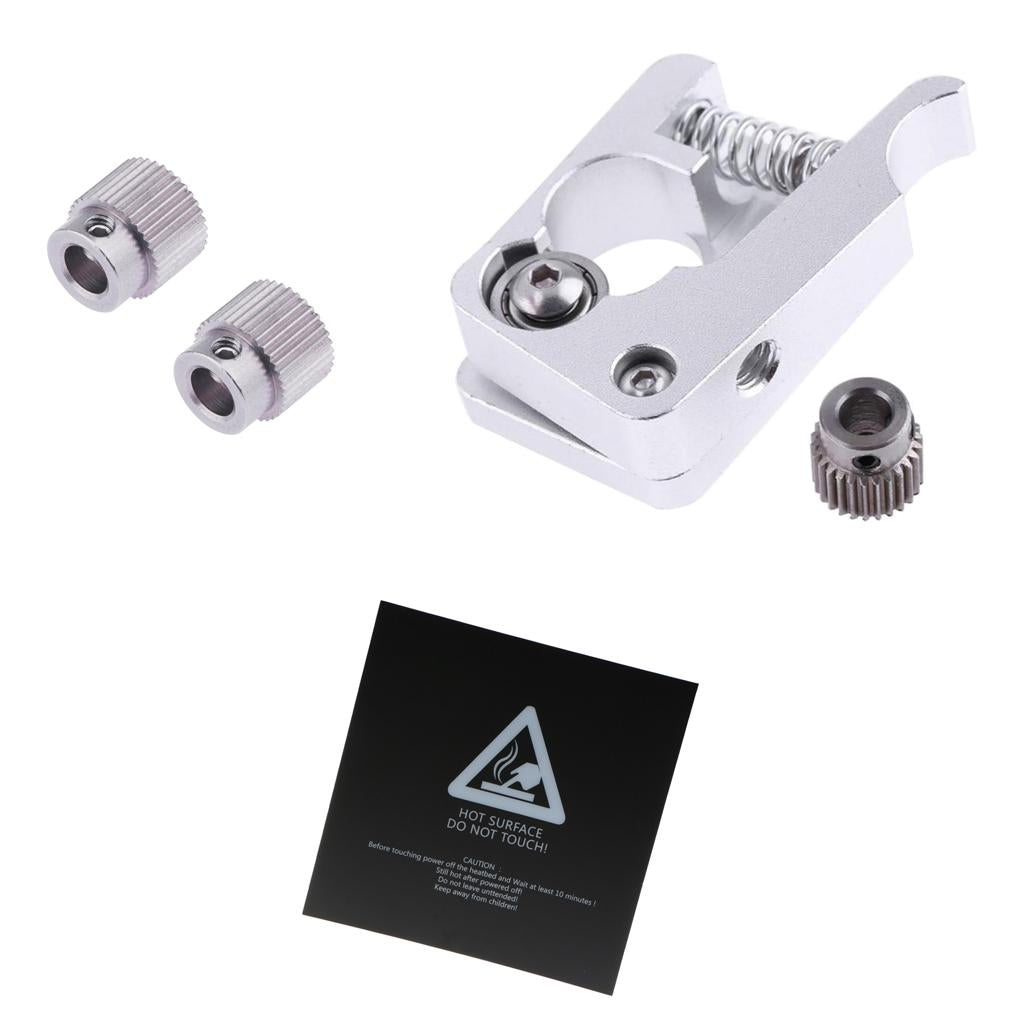 3D Printer Extruder Right Kit+Extruder Drive Gear+Heated Bed Plate Sheet