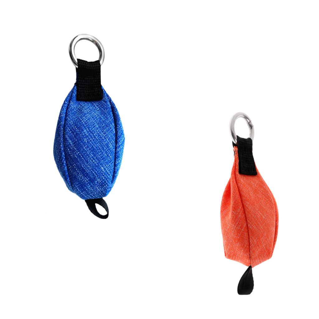 2pcs 250g Rock Climbing Throw Weight Bag Tree Arborist Gear Orange Blue