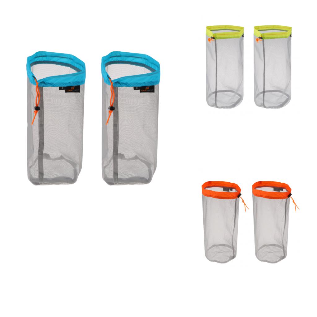 6pcs Ultra-light Mesh Stuff Sack Storage Bag for Travel Camping S M L