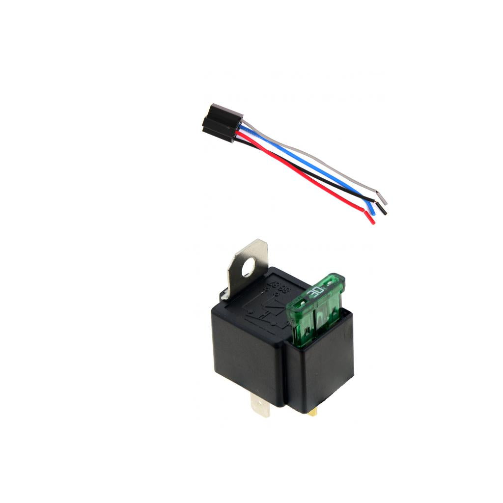 Automotive 12V 4Pin Normally Open 30A Fused Relay for 4 Wire Harness Socket