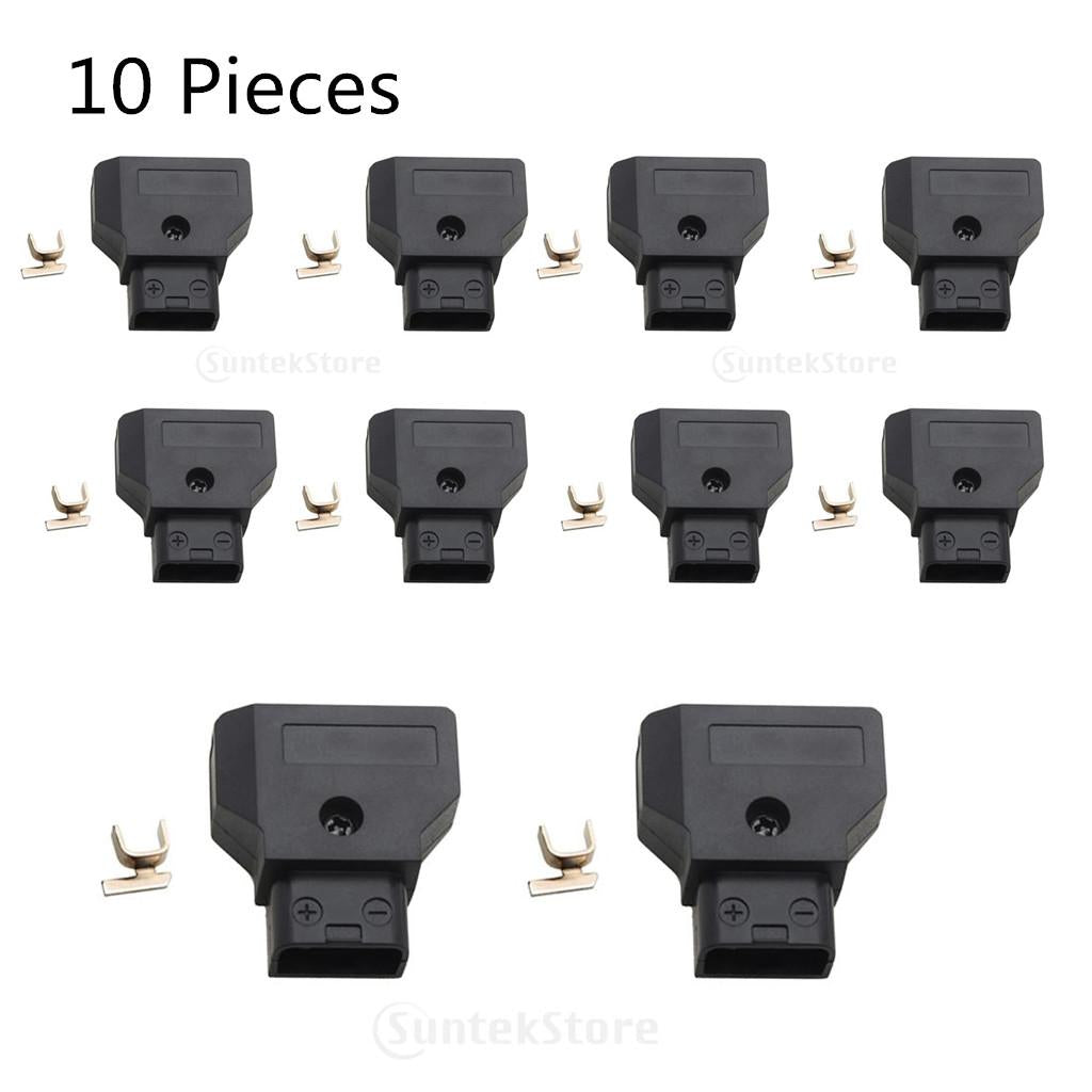 10 Pack Male D-Tap Connector for DSLR Rig Power Cable V-mount Anton Battery
