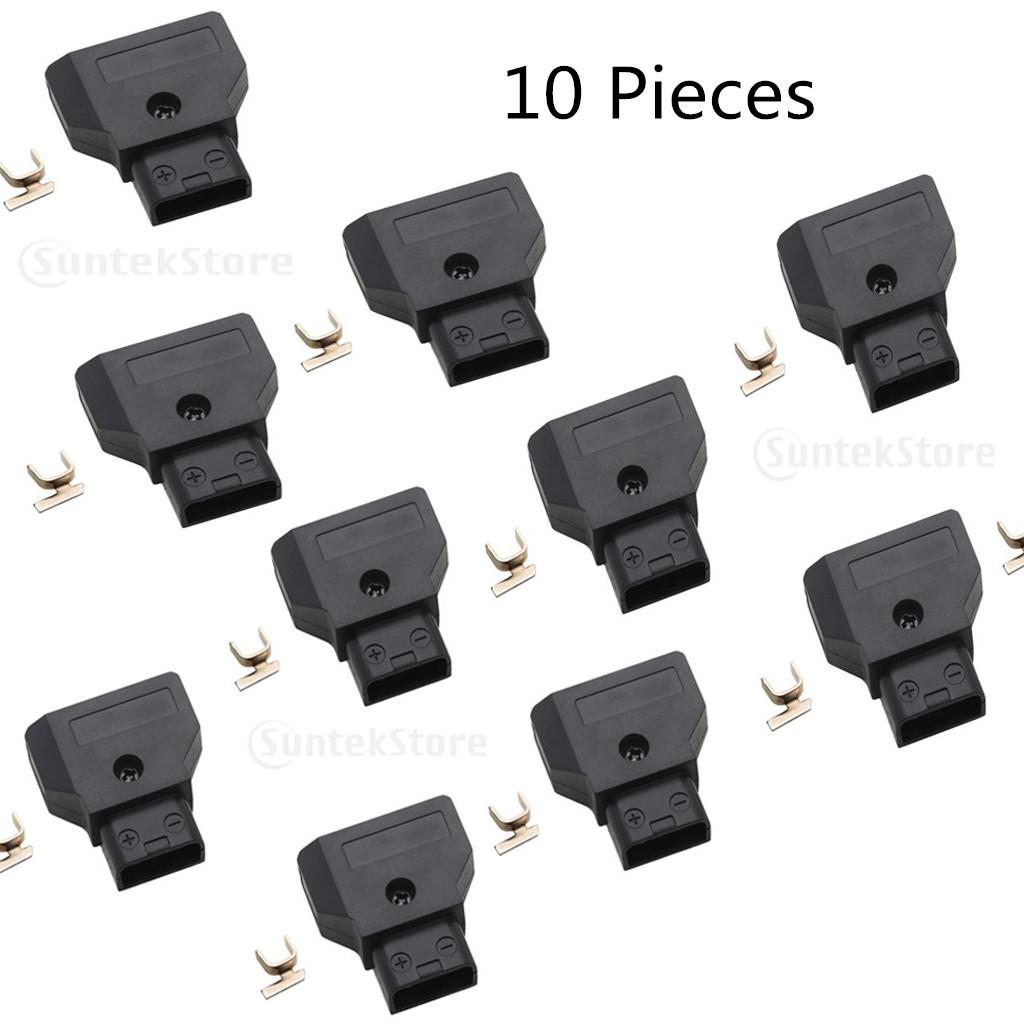 10 Pack Male D-Tap Connector for DSLR Rig Power Cable V-mount Anton Battery