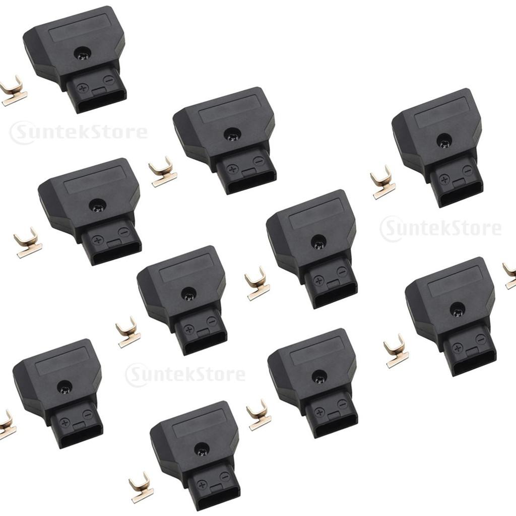 10 Pack Male D-Tap Connector for DSLR Rig Power Cable V-mount Anton Battery