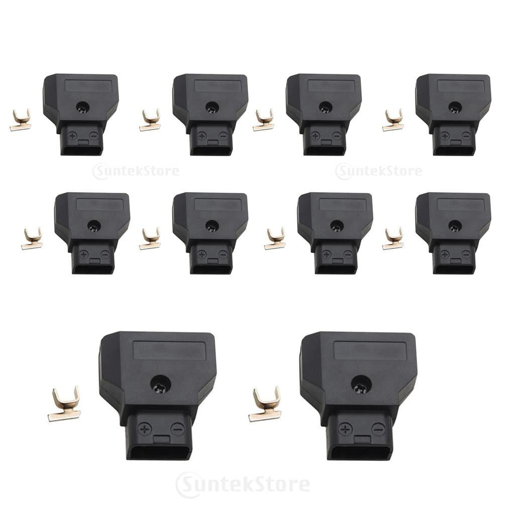 10 Pack Male D-Tap Connector for DSLR Rig Power Cable V-mount Anton Battery