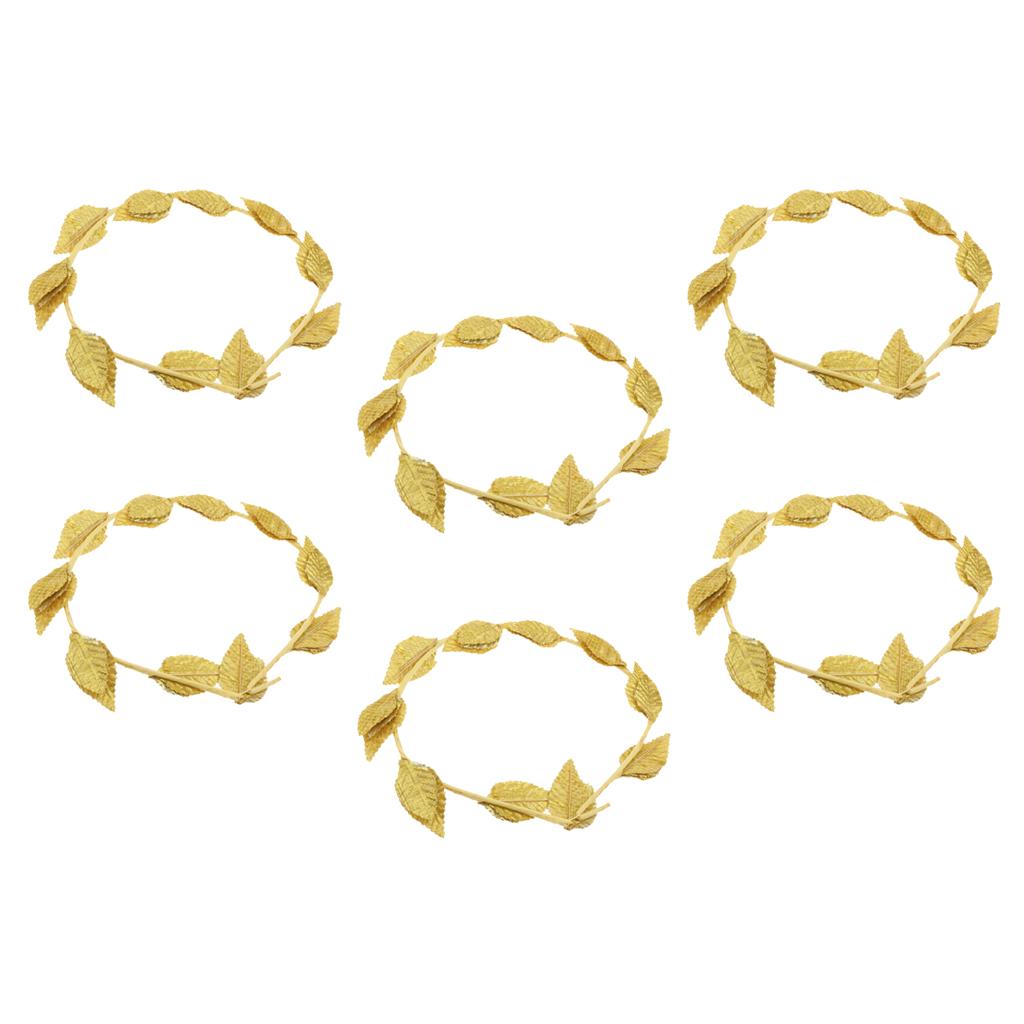 6 Pieces Gold Leaves Headband Fancy Dress Costume Accessories Party Headwear