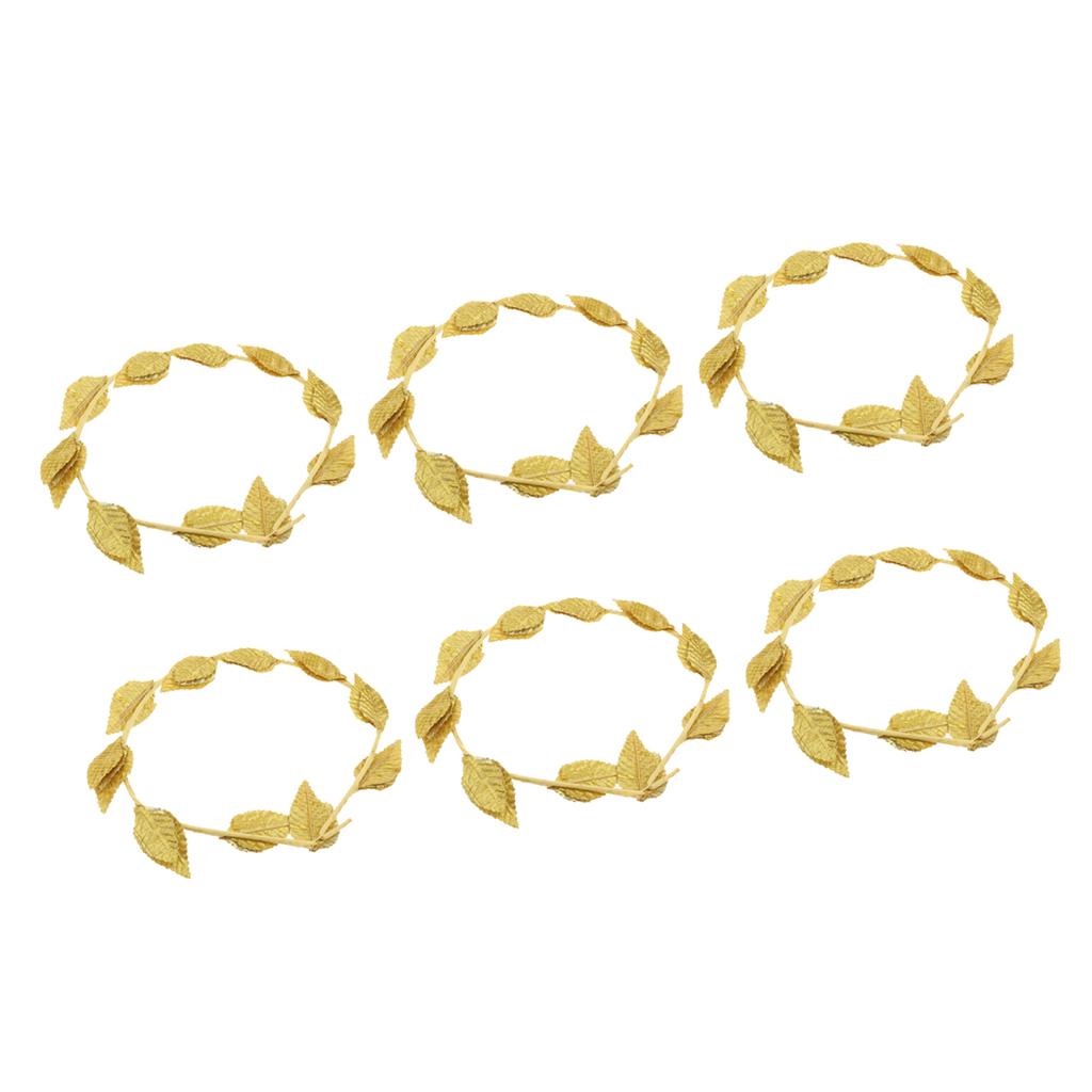 6 Pieces Gold Leaves Headband Fancy Dress Costume Accessories Party Headwear