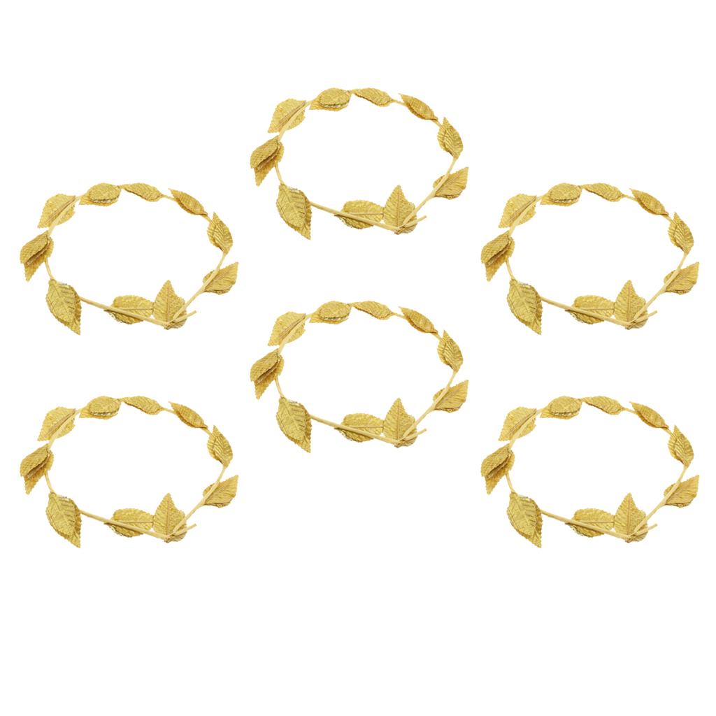 6 Pieces Gold Leaves Headband Fancy Dress Costume Accessories Party Headwear