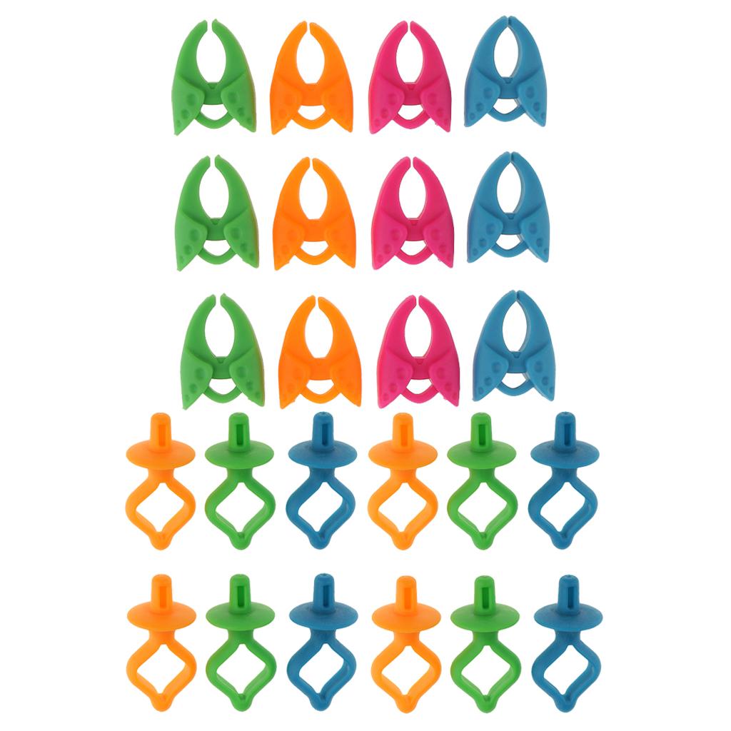 48 Pieces Assorted Bobbin Holders Clips DIY Silicone Sewing Accessories