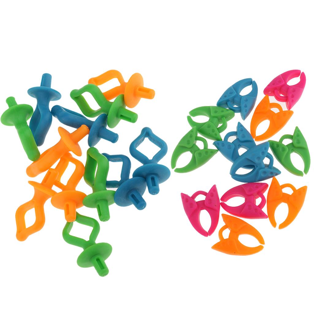 48 Pieces Assorted Bobbin Holders Clips DIY Silicone Sewing Accessories