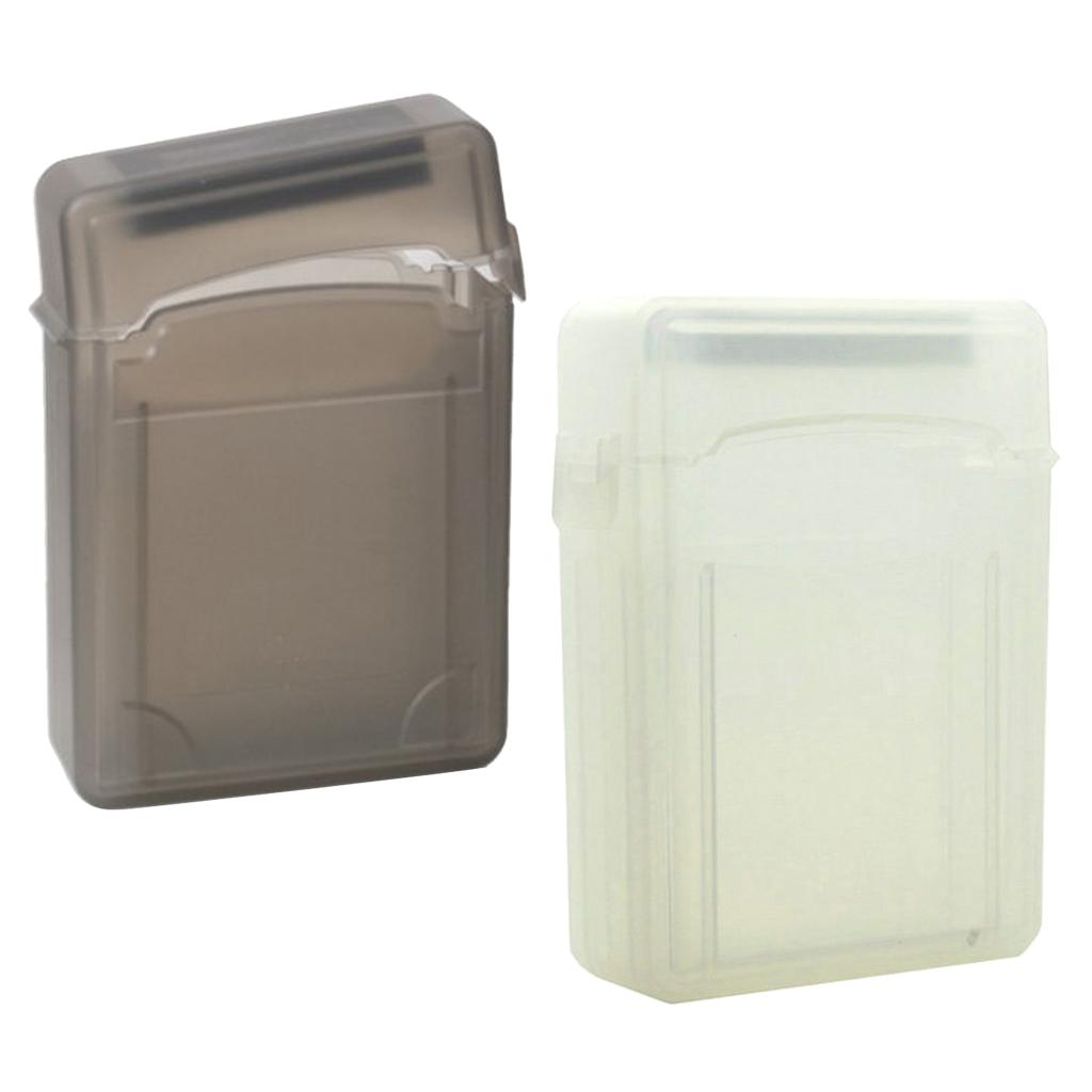 2Pieces Double 2.5 Hard Drive HDD SSD Enclosure External Case Storage Box"