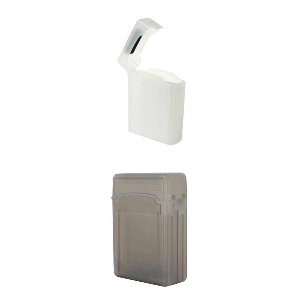 2Pieces Double 2.5 Hard Drive HDD SSD Enclosure External Case Storage Box"