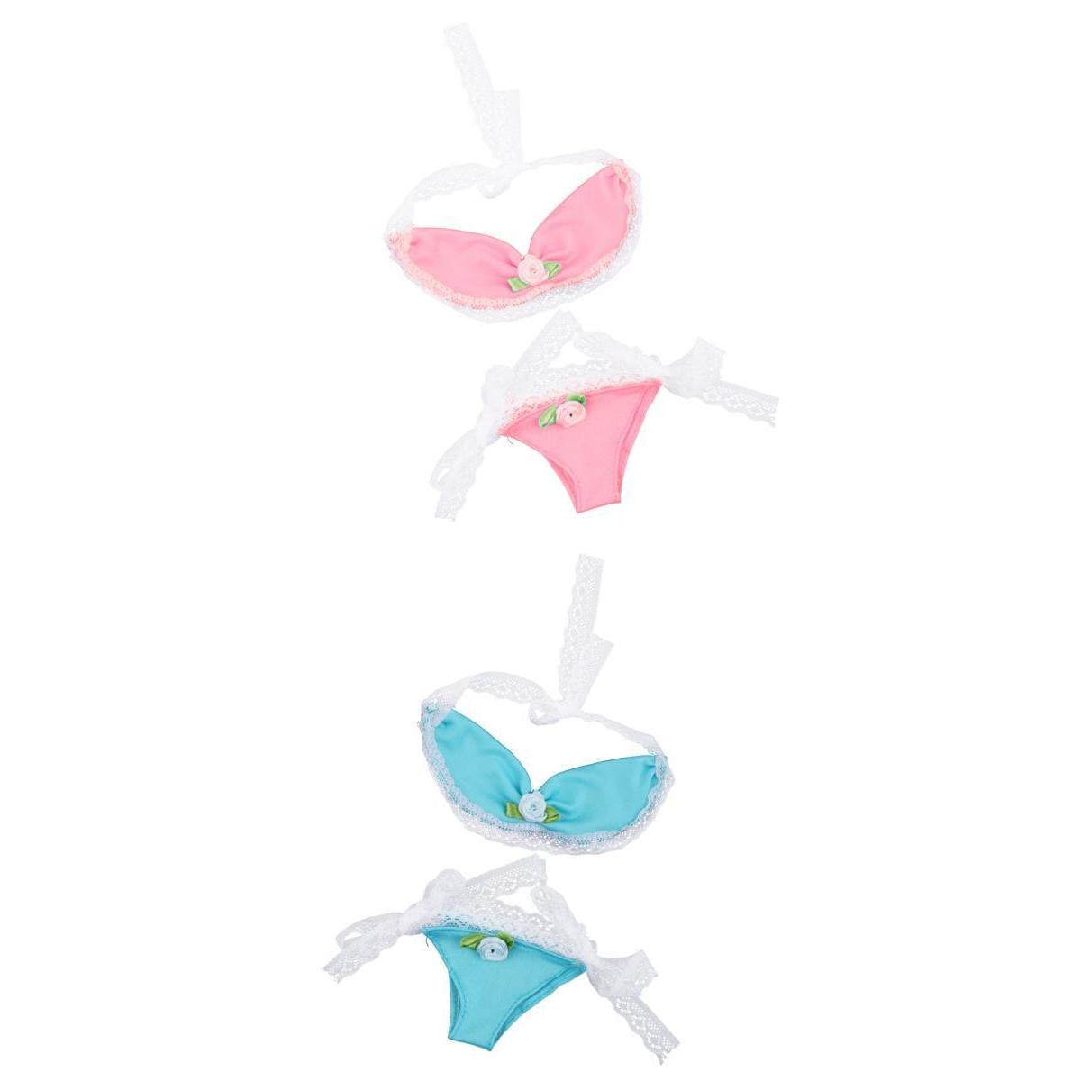 1/3 BJD Dolls Swimsuit Swimwear for SD MSD Dolls Accessory Pink+Blue