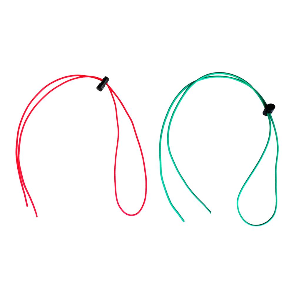 2 Pieces Elastic Swimming Goggles / Dive Mask Strap Replacement Green Red