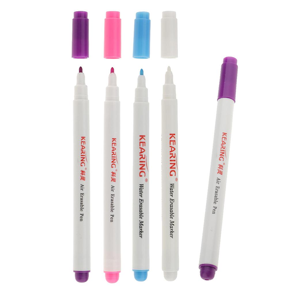 5 Pieces Air/Water Erasable Pen Auto Vanishing Pen Fabric Marker For Tailors