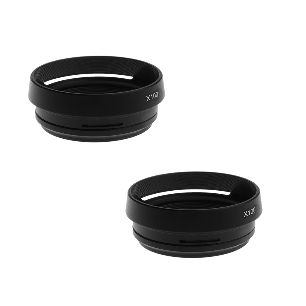 2 Pieces Filter Adapter Lens Hood for Fuji Finepix X100 Camera AS AR-X100