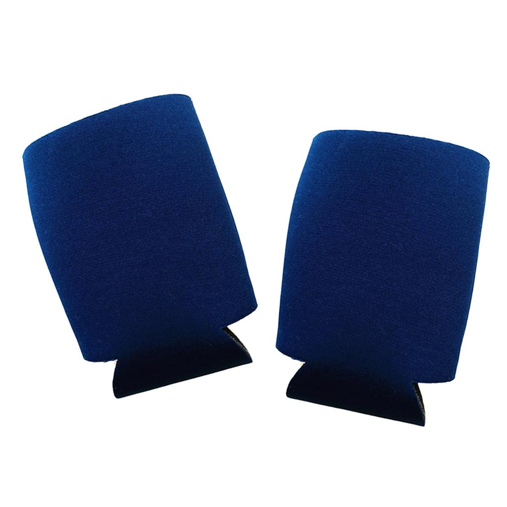 2 Pieces Neoprene Insulated Beer Can Cooler Bottle Holder Sleeve Navy Blue
