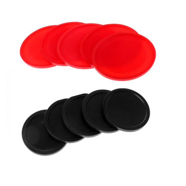 10 Pieces Air Hockey Pucks for Full Size Air Hockey Tables Red 60mm 50mm