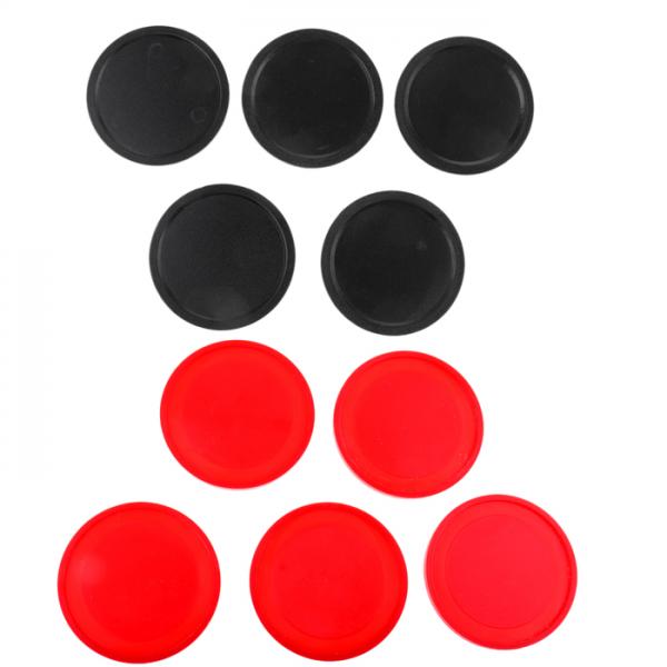10 Pieces Air Hockey Pucks for Full Size Air Hockey Tables Red 60mm 50mm